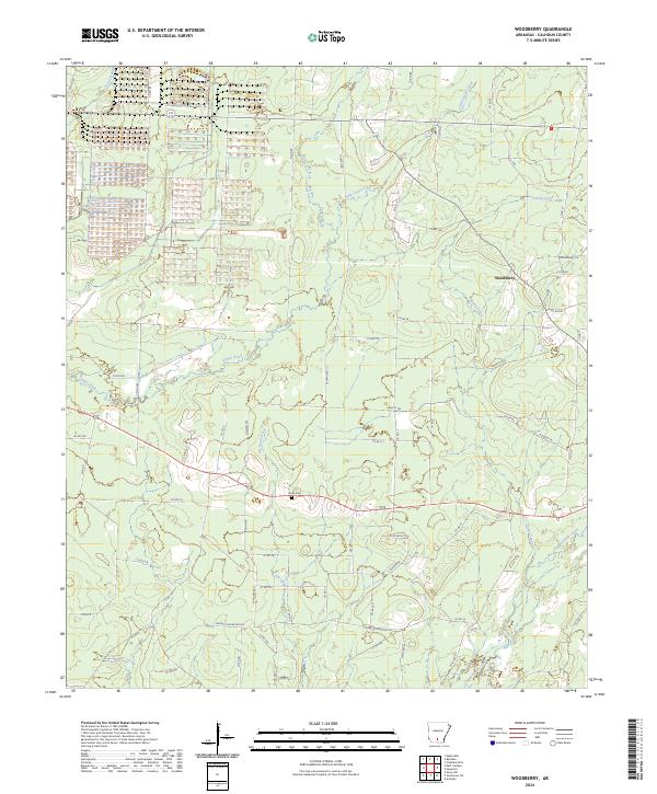 US Topo 7.5-minute map for Woodberry AR