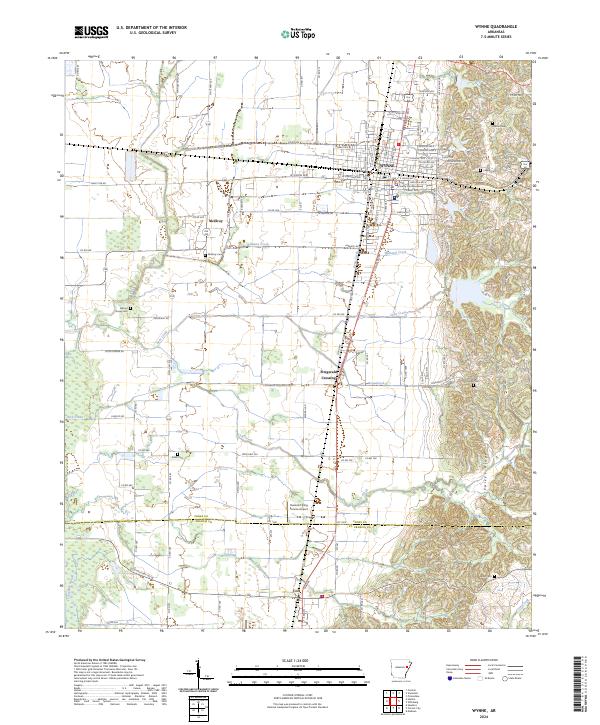 US Topo 7.5-minute map for Wynne AR