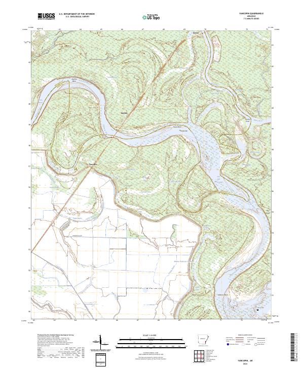 US Topo 7.5-minute map for Yancopin AR