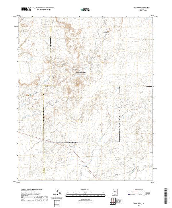 US Topo 7.5-minute map for Agate House AZ