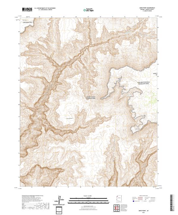 US Topo 7.5-minute map for Amos Point AZ