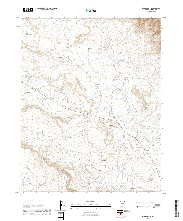 US Topo 7.5-minute map for Bad Bug Butte AZ