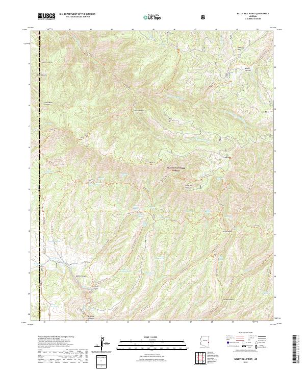 US Topo 7.5-minute map for Baldy Bill Point AZ