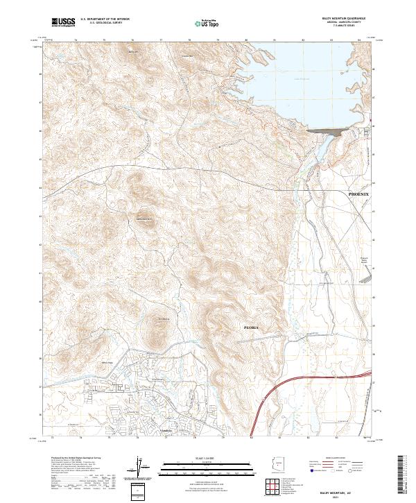 US Topo 7.5-minute map for Baldy Mountain AZ