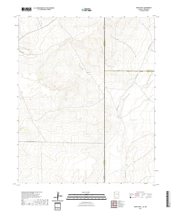 US Topo 7.5-minute map for Barth Well AZNM