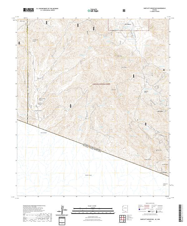 US Topo 7.5-minute map for Bartlett Mountain AZSON