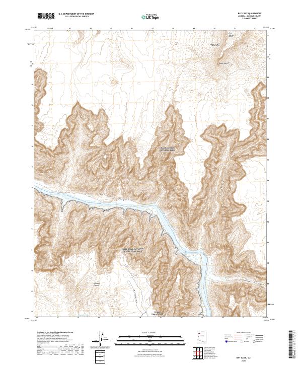 US Topo 7.5-minute map for Bat Cave AZ