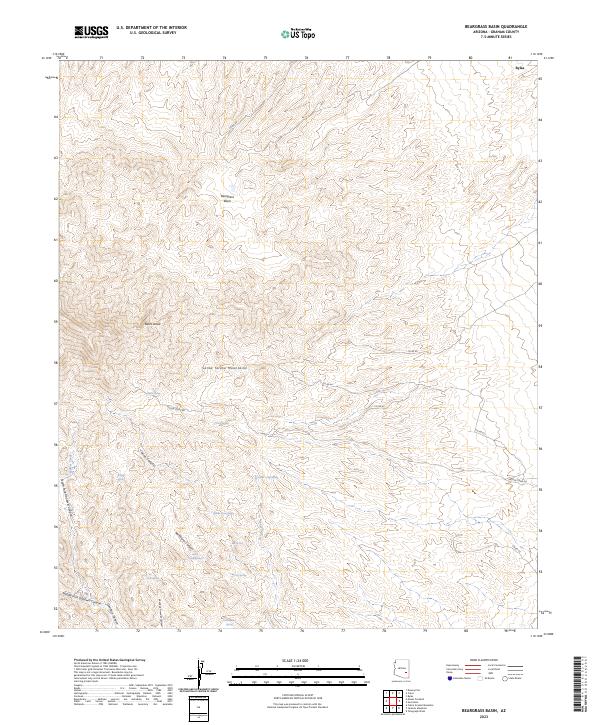 US Topo 7.5-minute map for Beargrass Basin AZ