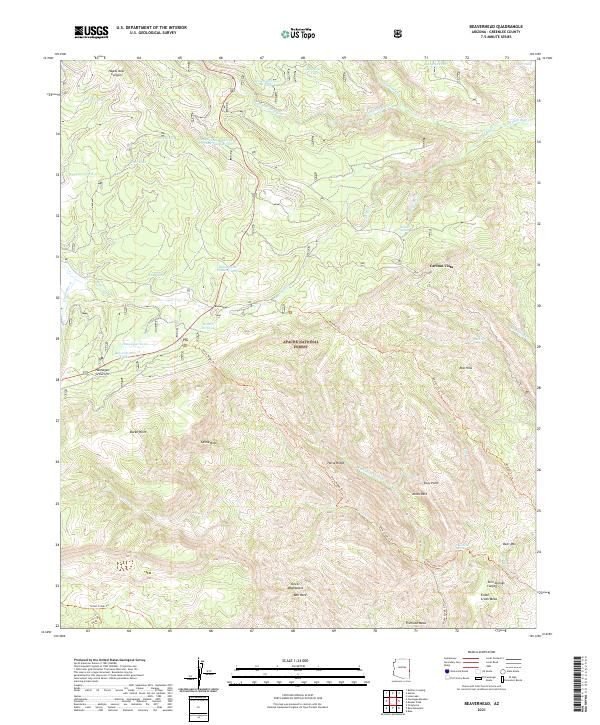 US Topo 7.5-minute map for Beaverhead AZ