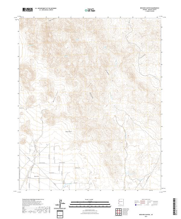 US Topo 7.5-minute map for Beecher Canyon AZ