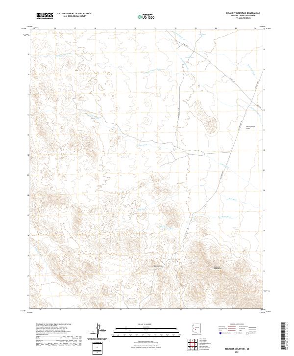 US Topo 7.5-minute map for Belmont Mountain AZ