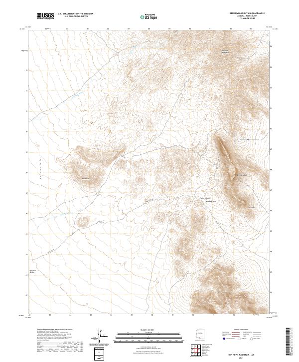 US Topo 7.5-minute map for Ben Nevis Mountain AZ