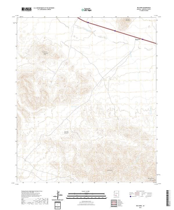 US Topo 7.5-minute map for Big Horn AZ