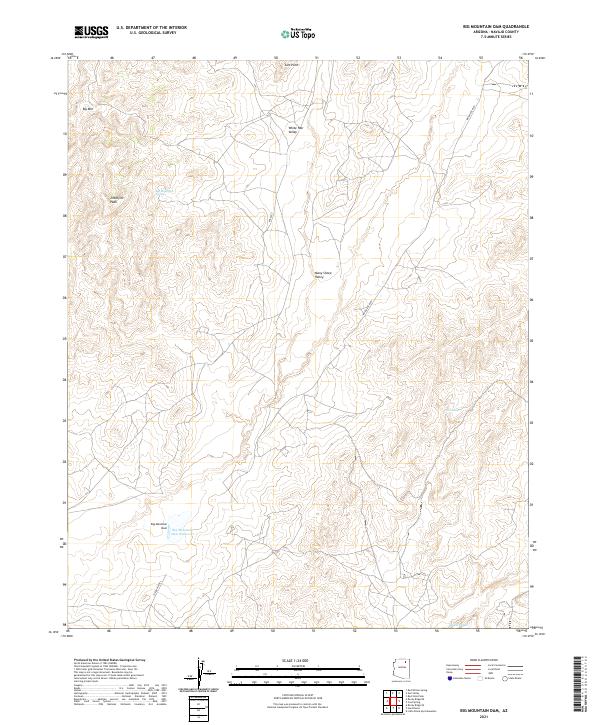 US Topo 7.5-minute map for Big Mountain Dam AZ