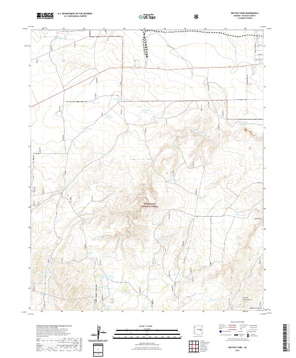 US Topo 7.5-minute map for Big Pug Tank AZ