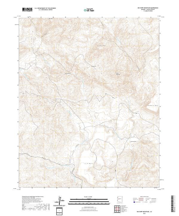 US Topo 7.5-minute map for Big Shipp Mountain AZ