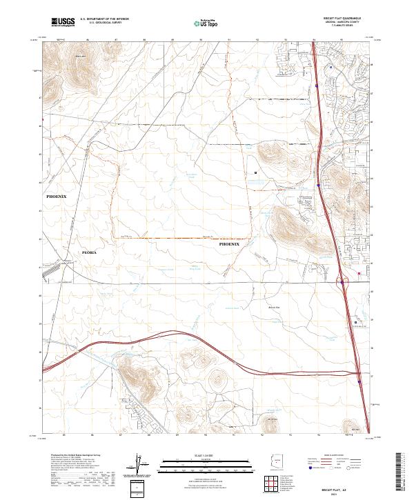 US Topo 7.5-minute map for Biscuit Flat AZ