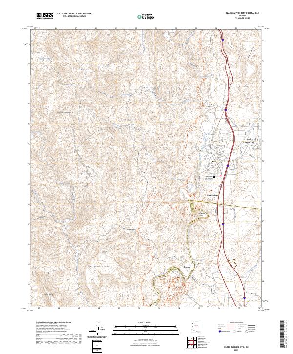 US Topo 7.5-minute map for Black Canyon City AZ