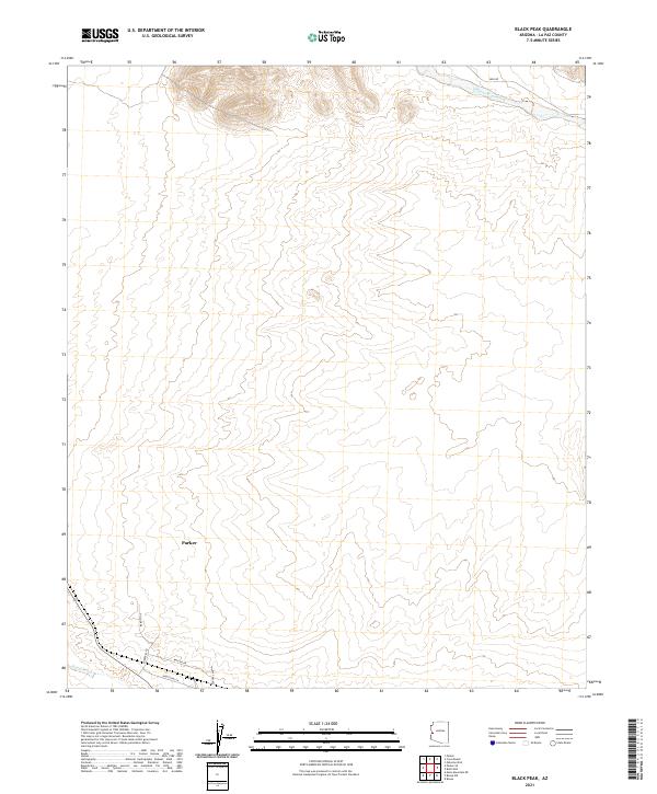 US Topo 7.5-minute map for Black Peak AZ