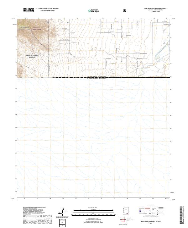 US Topo 7.5-minute map for Bob Thompson Peak AZSON