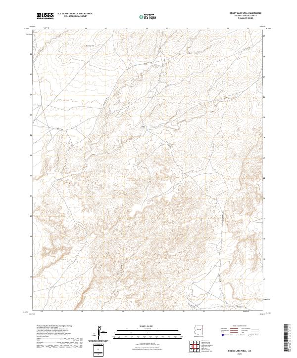 US Topo 7.5-minute map for Boggy Lake Well AZ