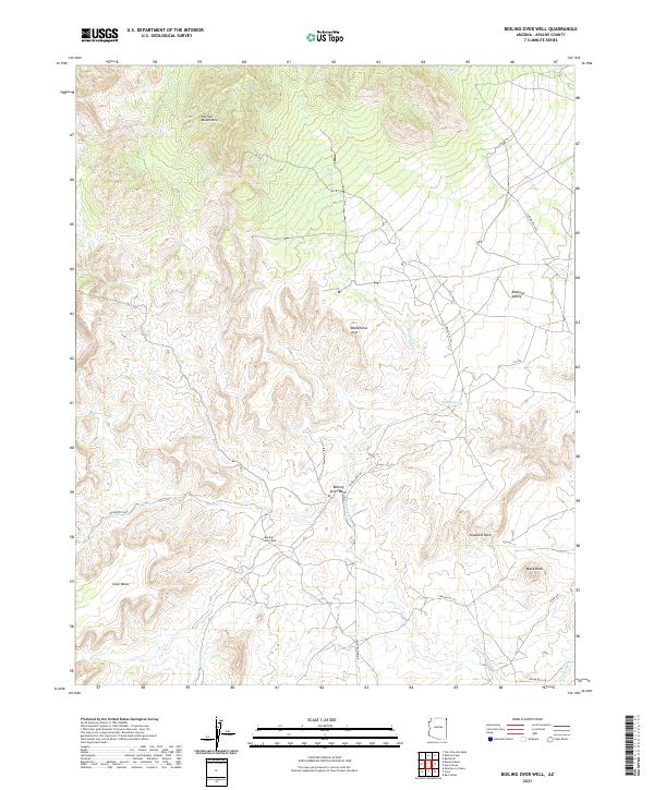 US Topo 7.5-minute map for Boiling Over Well AZ