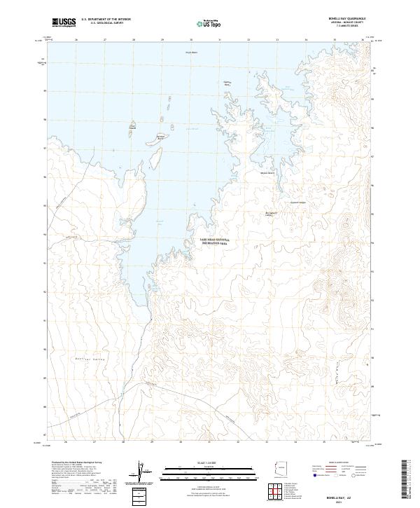 US Topo 7.5-minute map for Bonelli Bay AZ