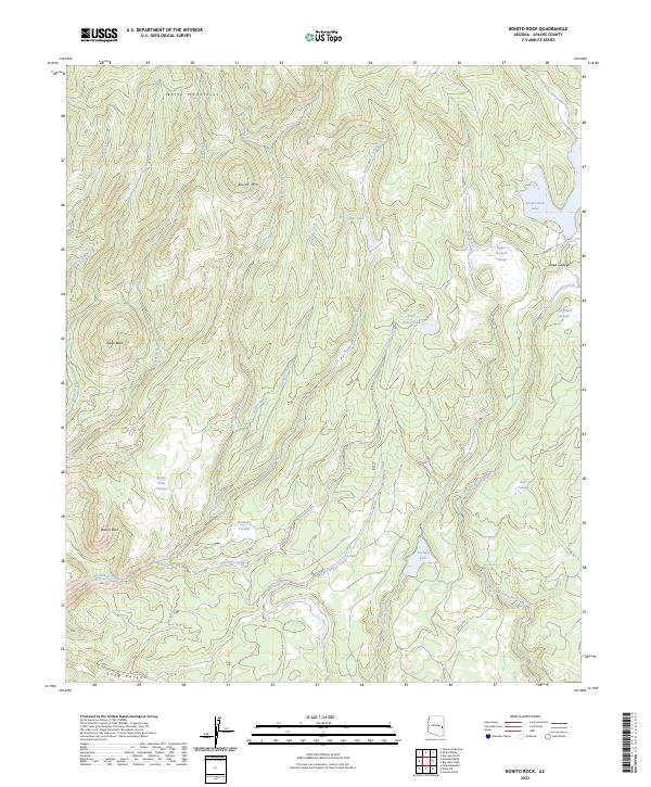 US Topo 7.5-minute map for Bonito Rock AZ