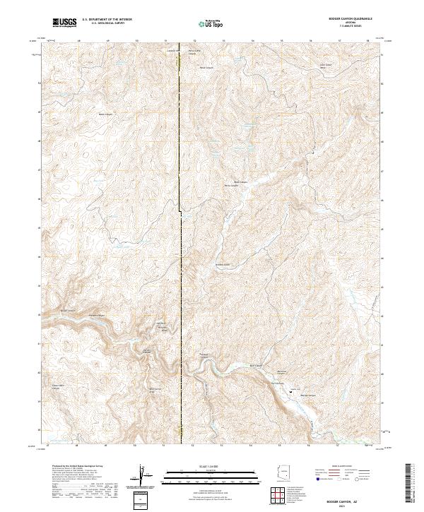 US Topo 7.5-minute map for Booger Canyon AZ