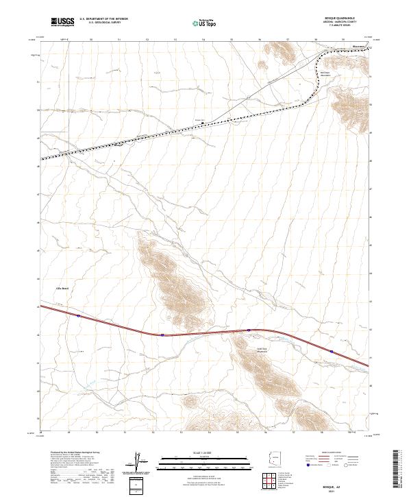 US Topo 7.5-minute map for Bosque AZ