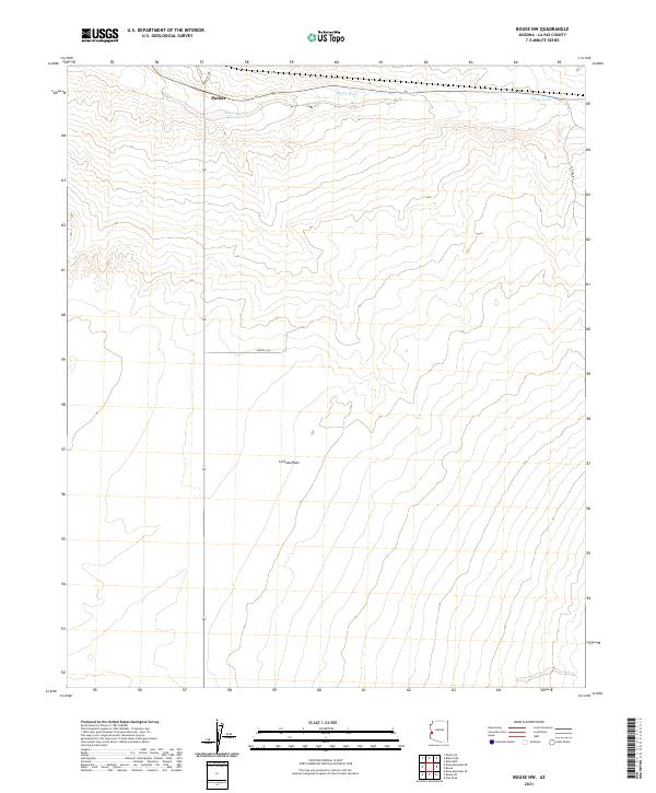 US Topo 7.5-minute map for Bouse NW AZ