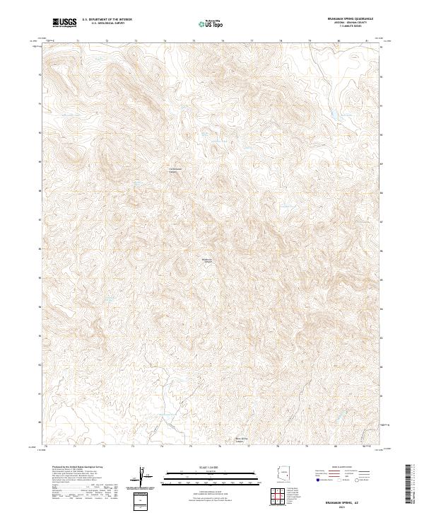 US Topo 7.5-minute map for Branaman Spring AZ