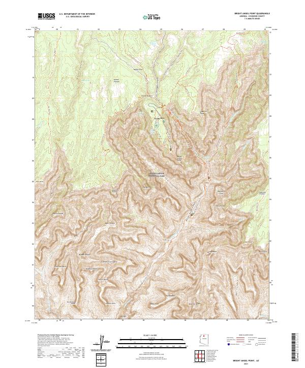 US Topo 7.5-minute map for Bright Angel Point AZ