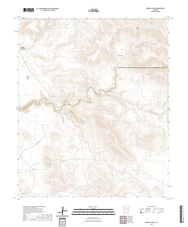 US Topo 7.5-minute map for Bronco Gulch AZ