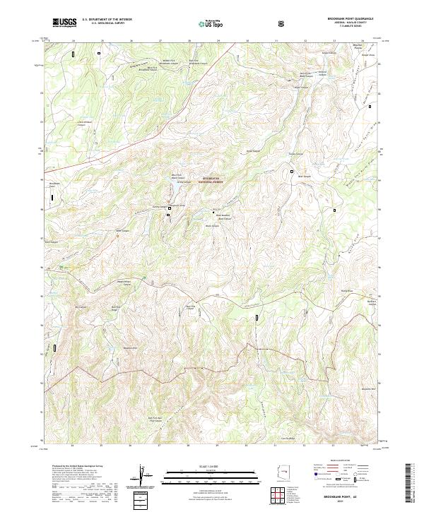 US Topo 7.5-minute map for Brookbank Point AZ