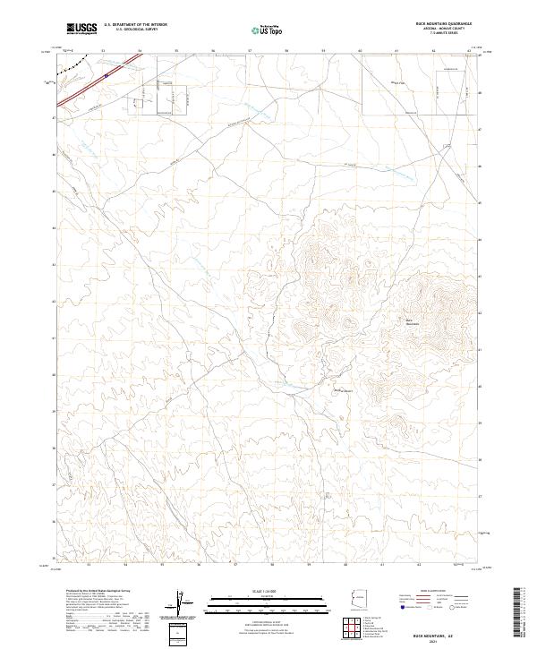 US Topo 7.5-minute map for Buck Mountains AZ