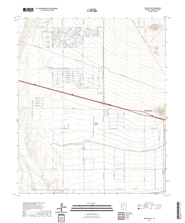 US Topo 7.5-minute map for Buckeye NW AZ