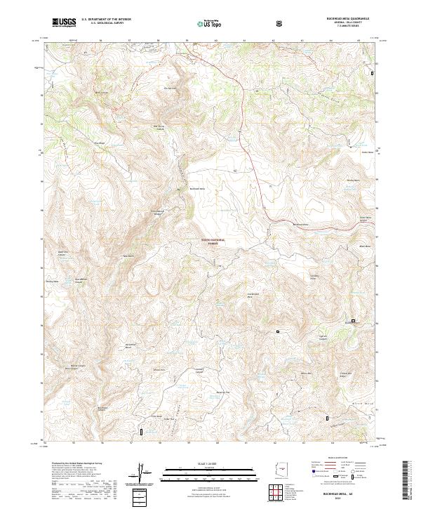 US Topo 7.5-minute map for Buckhead Mesa AZ