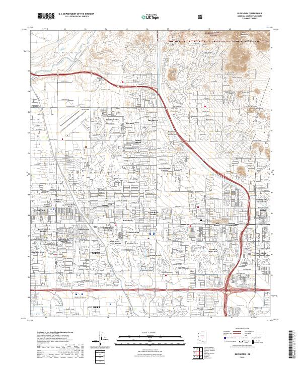 US Topo 7.5-minute map for Buckhorn AZ