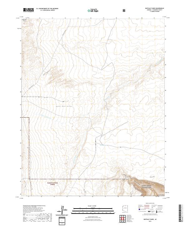 US Topo 7.5-minute map for Buffalo Tanks AZ