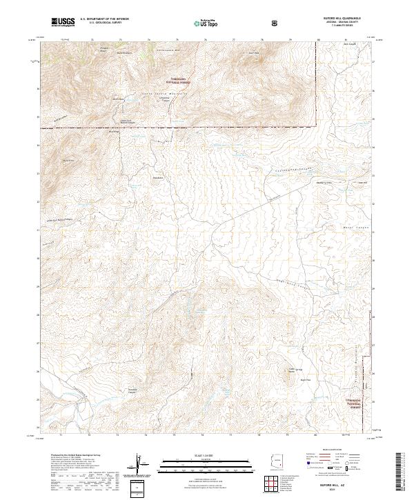 US Topo 7.5-minute map for Buford Hill AZ