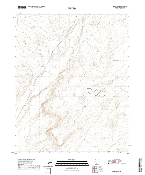 US Topo 7.5-minute map for Burro Spring AZ