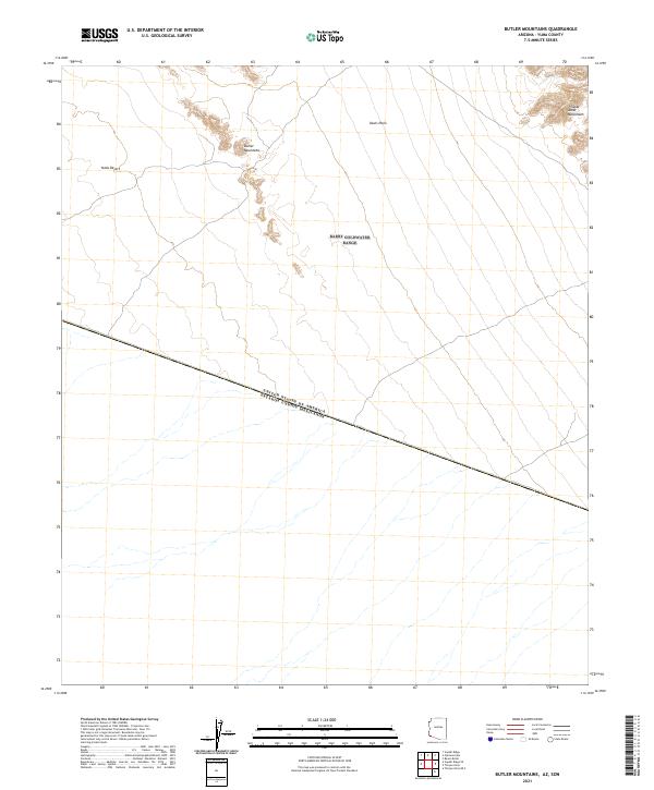 USGS US Topo 7.5-minute map for Butler Mountains AZSON 2021