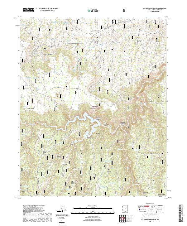 US Topo 7.5-minute map for C.C. Cragin Reservoir AZ