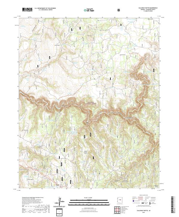 US Topo 7.5-minute map for Calloway Butte AZ