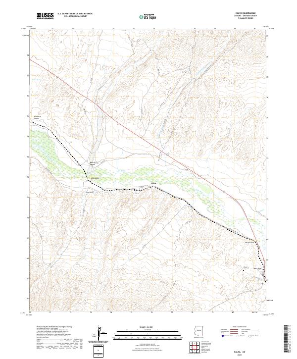 US Topo 7.5-minute map for Calva AZ