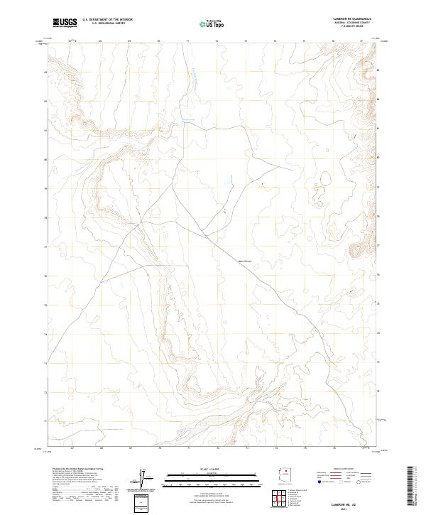 US Topo 7.5-minute map for Cameron NE AZ – American Map Store