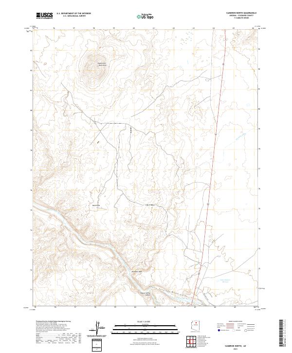 US Topo 7.5-minute map for Cameron North AZ