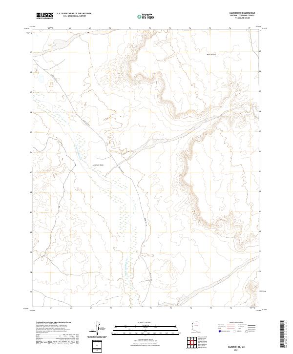 US Topo 7.5-minute map for Cameron SE AZ – American Map Store