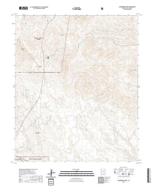 US Topo 7.5-minute map for Cammerman Wash AZ